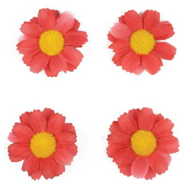 Basil 4 bloemtjes rz Roze / Geel