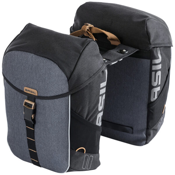Basil fietstas dubbel Miles black MIK 32L Black Slate - Afbeelding 3