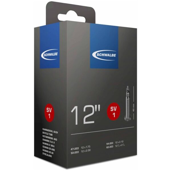 Schwalbe bnb SV1 12 x 1.75 - 12 1/2 x 2 1/4 fv 40m Zwart