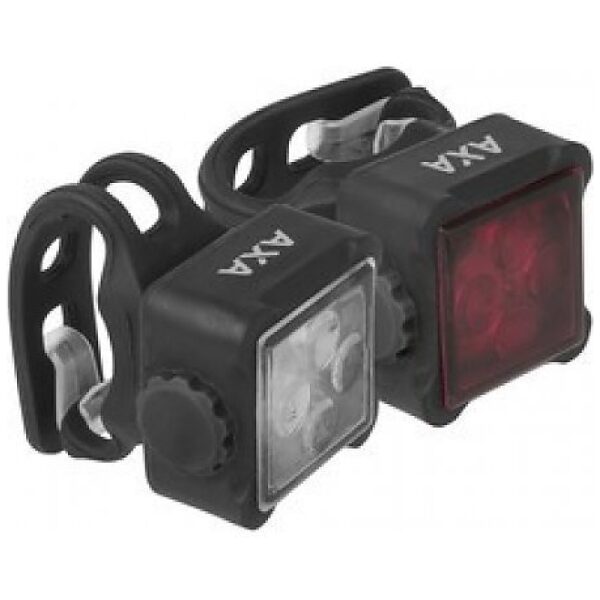 Axa verlichting set Niteline 44R usb Zwart