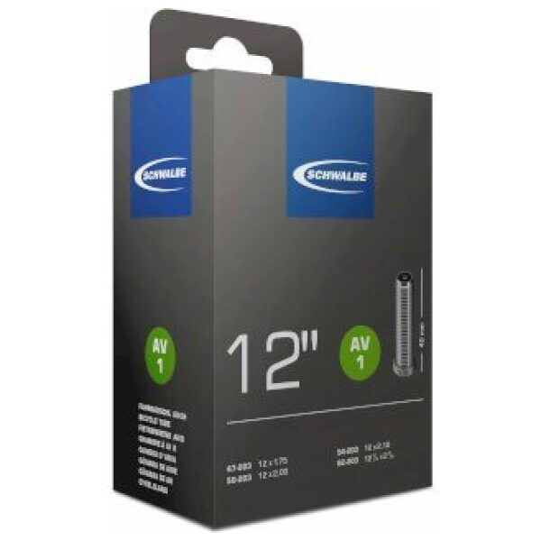 Schwalbe bnb AV1 12 x 1.75 - 12 1/2 x 2 1/4 av 40m Zwart