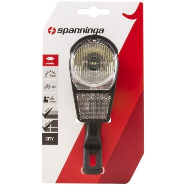Spanninga koplamp Galeo Xb batterij 4 lux Zwart