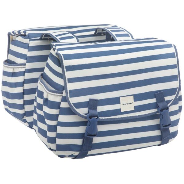 New Looxs fietstas dubbel Joli Blue Stripe