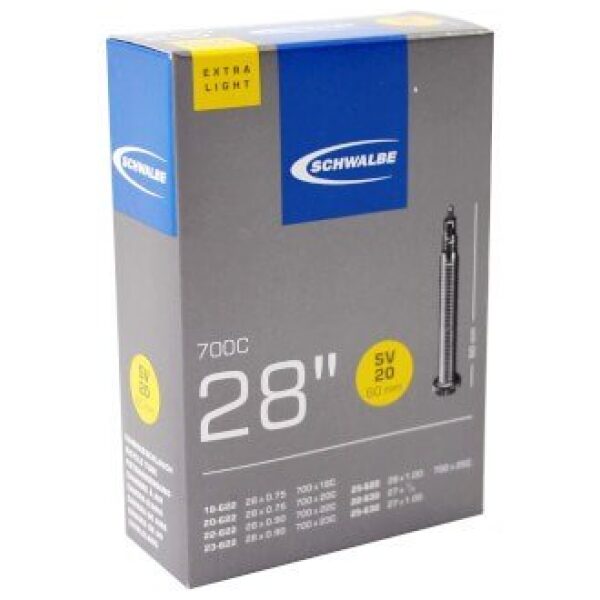 Schwalbe bnb SV20 Extra Light 28 x 0.75 - 1.00 fv Zwart - Afbeelding 3