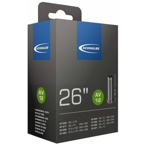 Schwalbe bnb AV12 26 x 1 1/4 - 27.5 x 1.75 av 40mm Zwart