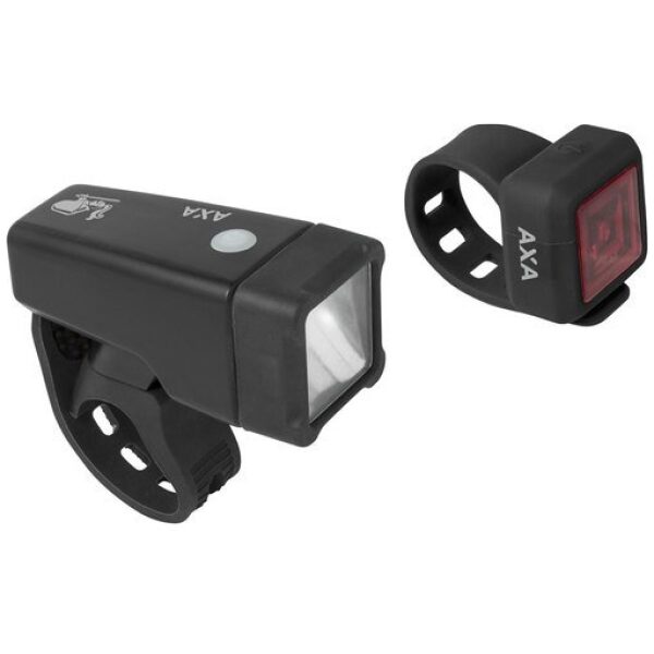 Axa verlichting set Niteline T1 batterij Zwart