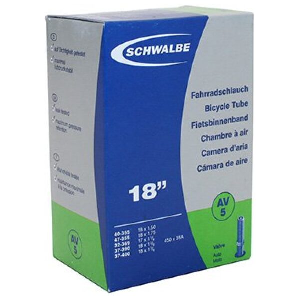 Schwalbe bnb AV5 17 x 1 1/4 - 18 x 1.75 av Zwart