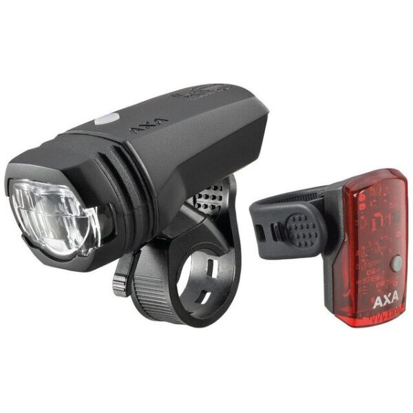 Axa verlichting set Greenline usb 50 lux Zwart