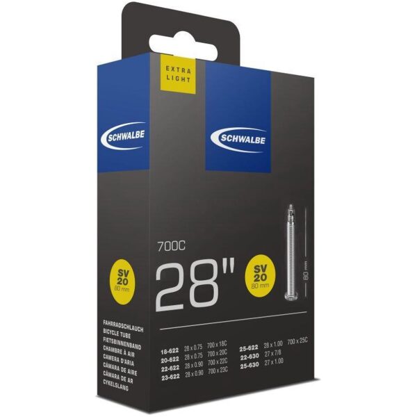 Schwalbe bnb SV20 Extra Light 28 x 0.75 - 1.00 fv Zwart - Afbeelding 4