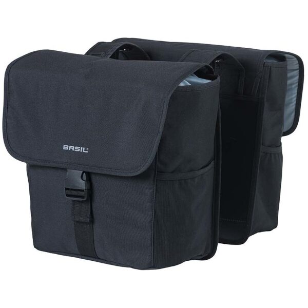 Basil dubb tas Go solid zw Solid Black
