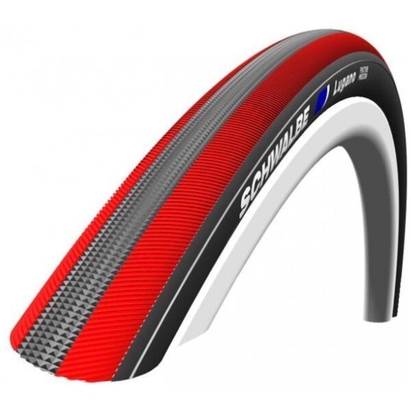 Schwalbe BUB 28X1 SC 23-622 LUGANO PP ZW/RO VW ZWART / ROOD
