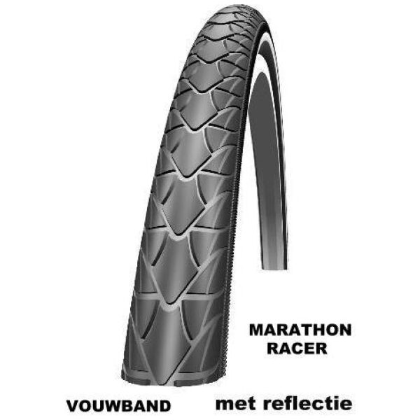 Schwalbe Schw btb 20x1.50 Mar Racer V Zwart