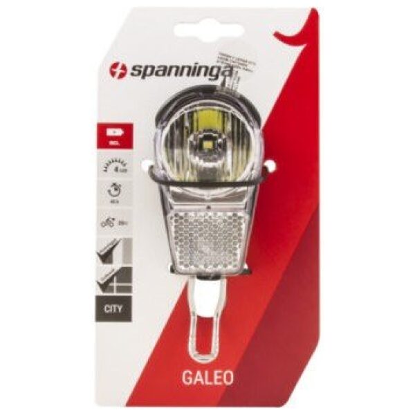 Spanninga koplamp Galeo Xb batterij 4 lux Zwart